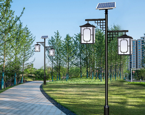 台湾 3米庭院灯 LED欧式照明灯小区公园别墅景观路灯太阳能庭院灯